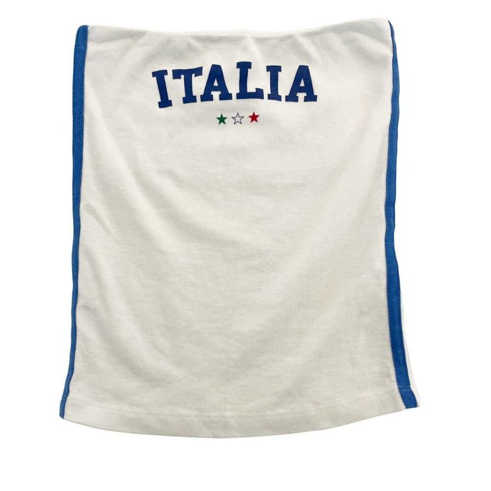 Subdued‎ Italia White Tube Top Y2K Euro Summer Italian Sporty Preppy Size US 4